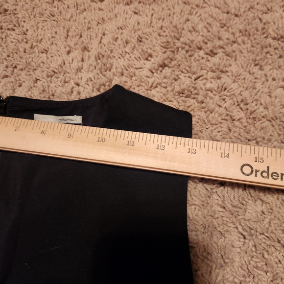 HALOGEN Women's Faux Wrap Dress 8 Black Little Black Dress Date Night Event - Picture 4 of 8